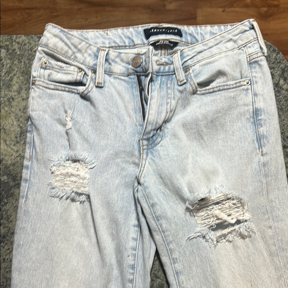 Light Blue Aeropostale Distressed Jeans